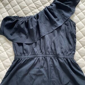 Banana Republic One-Shoulder Navy Blue Top